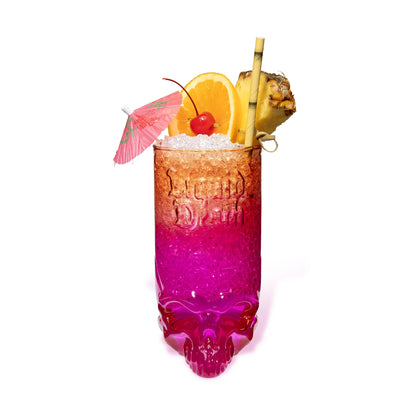 Trophy Skull Glass Tiki Mug